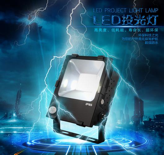 工程款led投光灯防水户外灯室外灯泛光灯广告20w30w5